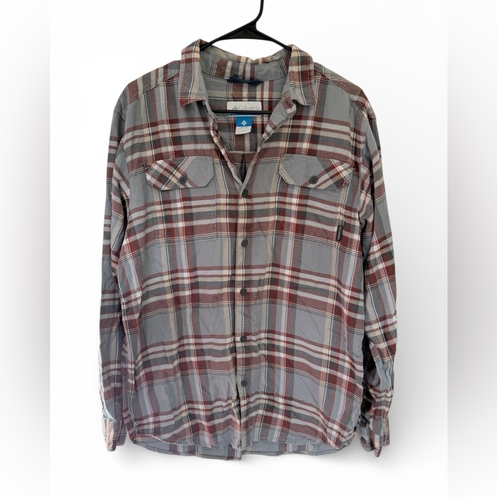 Columbia Omni-Wick Performance Plaid Button-Down Shirt Men’s Medium M